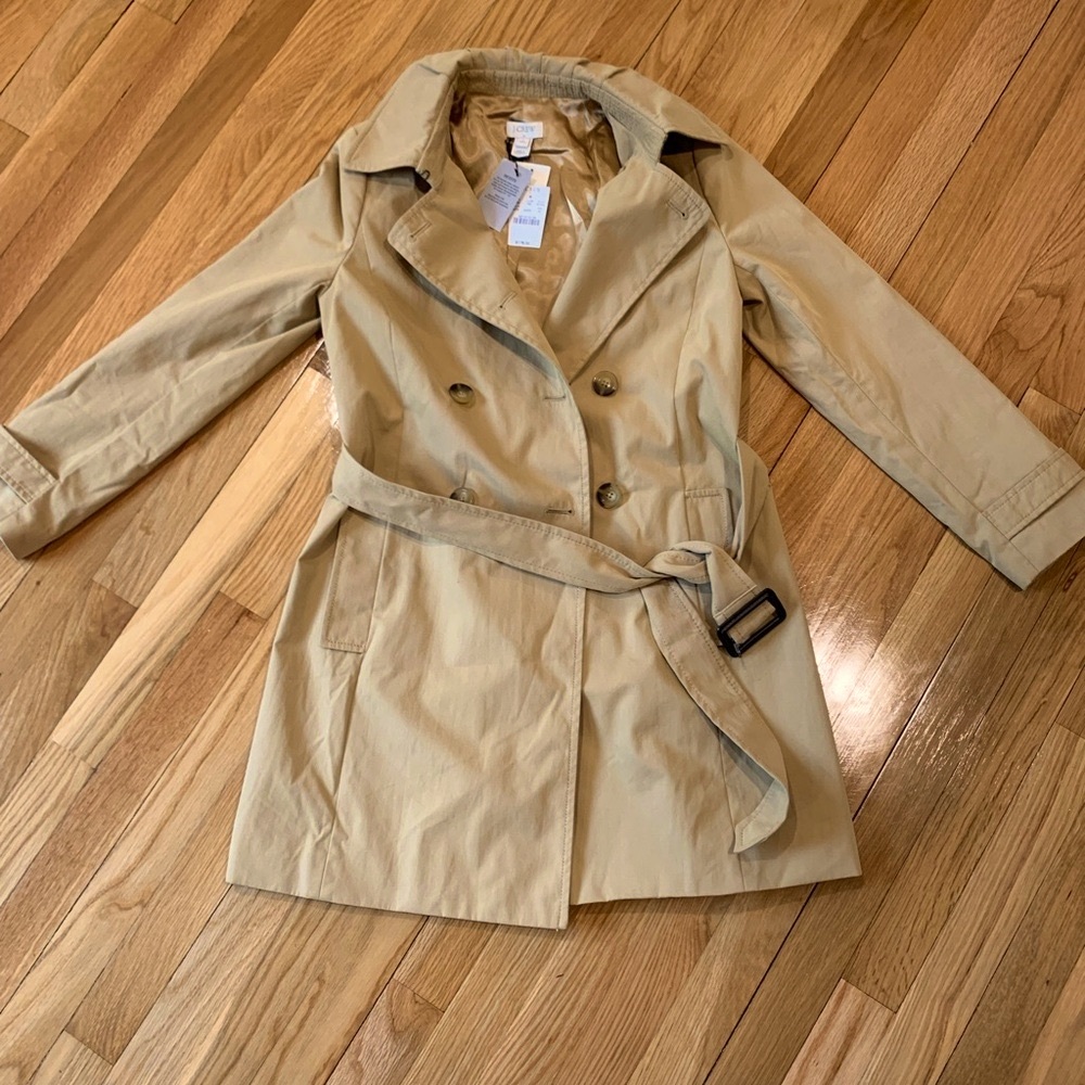 J.Crew Women's petite 2P NWT Tan Trench Coat